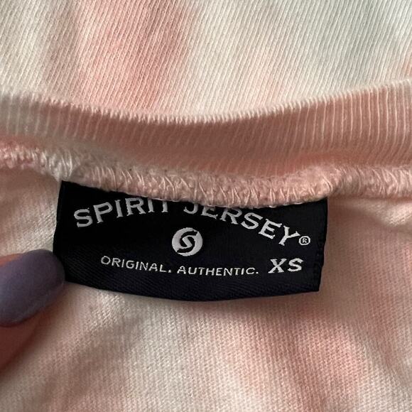 Spirit Jersey NEW Unisex XS/S/M Oversized Tie-Dye Top Long Sleeve Drop Shoulder - Picture 6 of 9